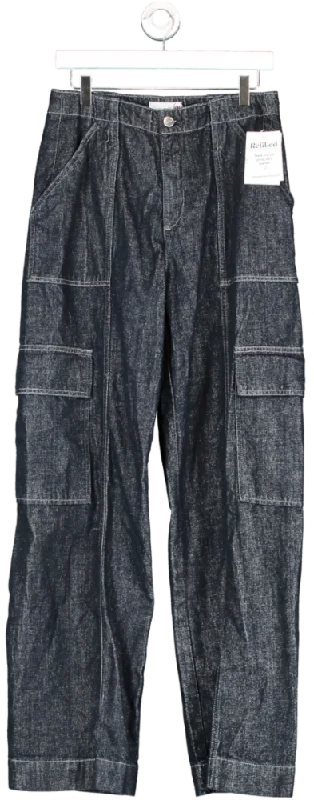 Mid-rise straight jeans for versatile daily outfits -EmRata Blue Lose Rise Wide Leg Jeans W27