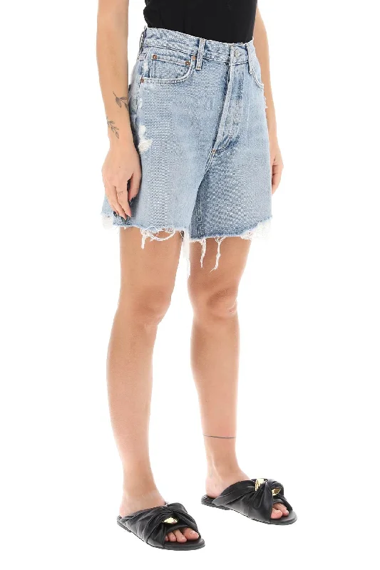 Comfortable and stylish women's shorts for casual outings and beach days-Agolde stella denim shorts