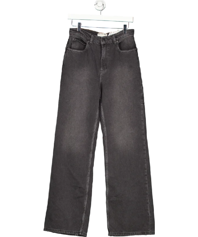 Designer straight jeans for upscale denim lovers -Grey We The Free Tinsley Baggy High-rise Jeans W27