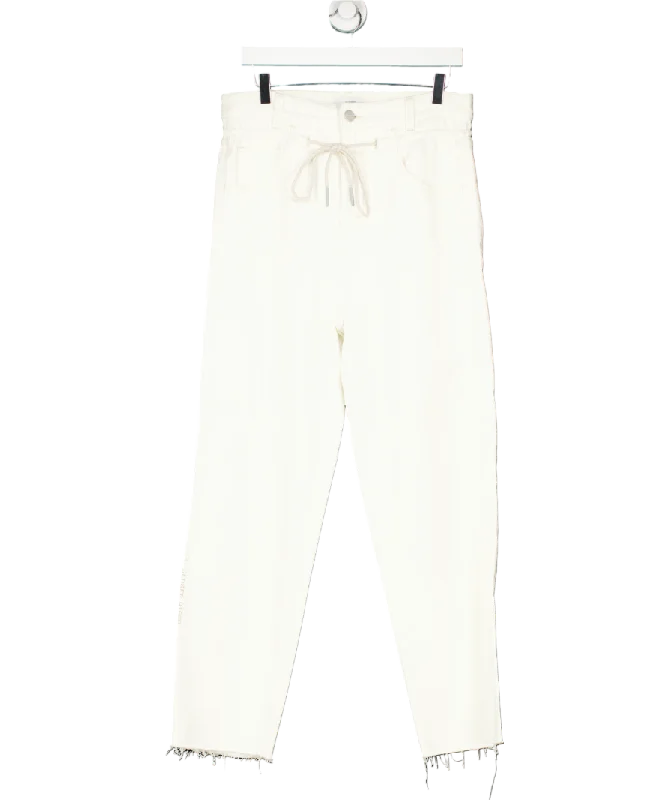 Stylish straight jeans for urban city looks -Closed White Lexi High Waist Drawstring Jeans W26