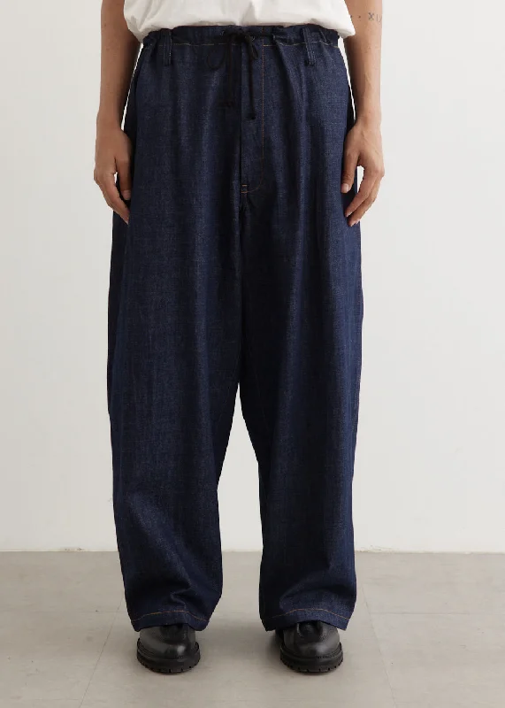 Casual drawstring pants for effortless home relaxation -Colour Combination Stitch Painter Pants