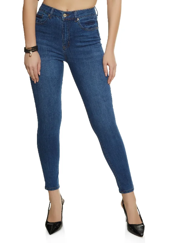 Club Jeans for Social -WAX Whiskered High Waist Skinny Jeans