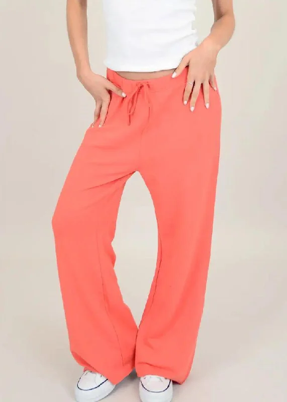 Pre-washed straight jeans for instant soft texture -RD Style Popola Pants - Radiant Red ***FINAL SALE***