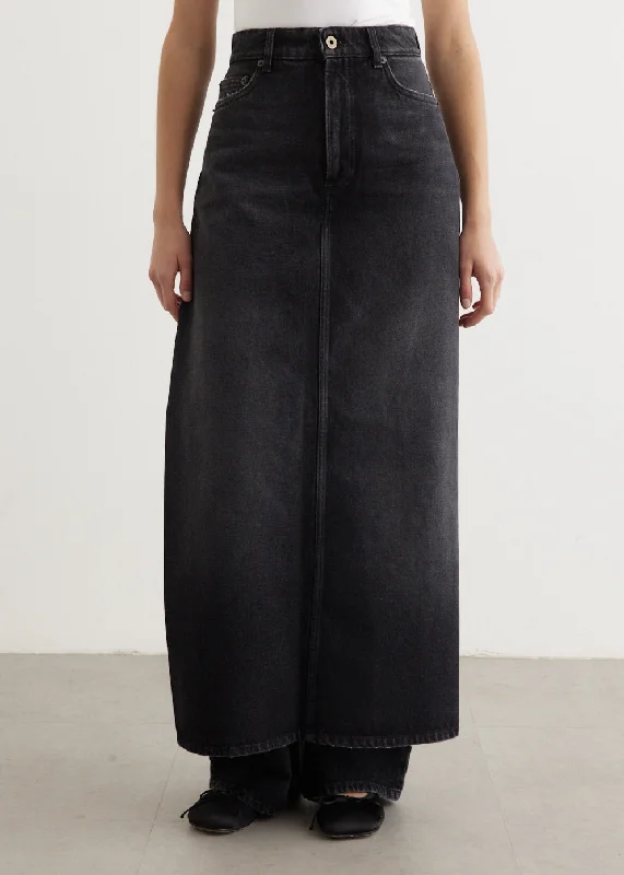 Luxury silk pants for glamorous evening wear -Denim Skirt Pants