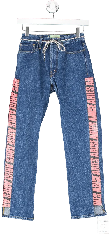 Slim-fit straight jeans for modern sleek looks -Blue Aries Jean UK XXS