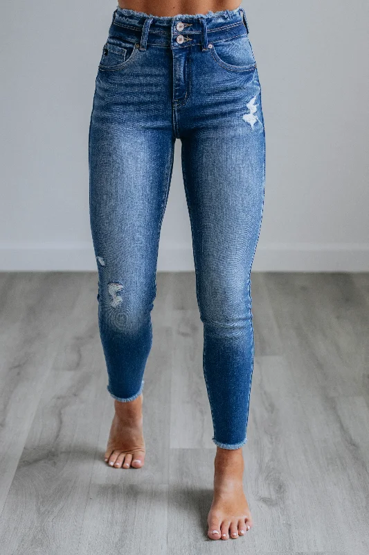 Stylish leather pants for edgy night looks -Tori KanCan Jeans - Medium Wash