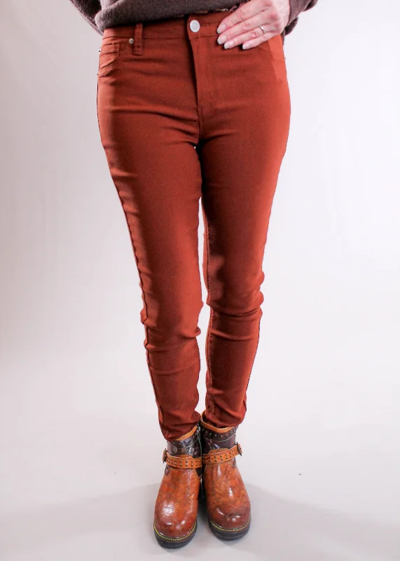 Stonewashed straight jeans for vintage cool appeal -Cello Mid Rise Crop Skinny Jeans