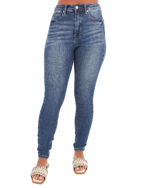 Designer straight jeans for upscale denim lovers -Tummy Control Classic Skinny Jean