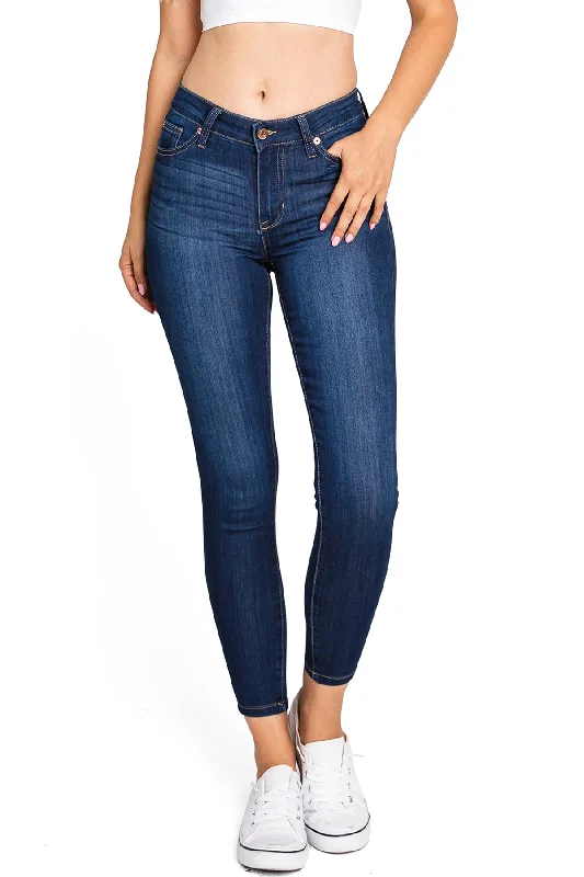 Stonewashed Jeans for Softness -Posie Mid-Rise Skinny Jeans