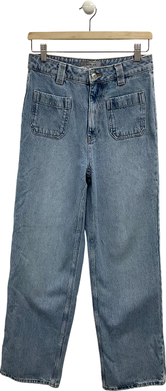 Trendy straight jeans for young fashion enthusiasts -New Look Blue Adalae Wide Leg Jeans UK 8