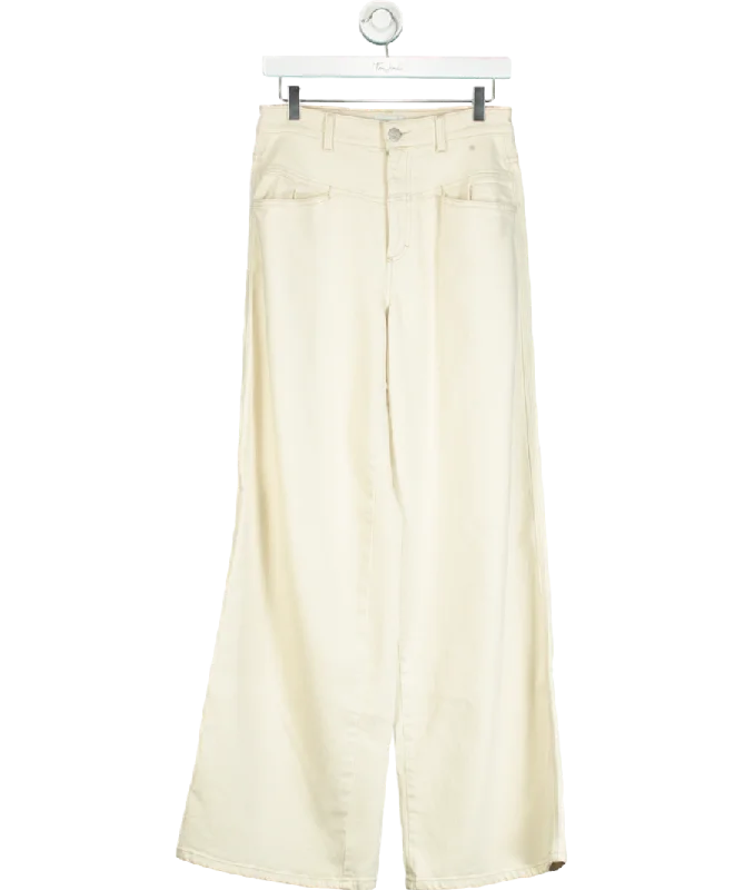 Raw denim straight jeans for authentic style -CLOSED Cream Wide-leg Denim Jeans W27