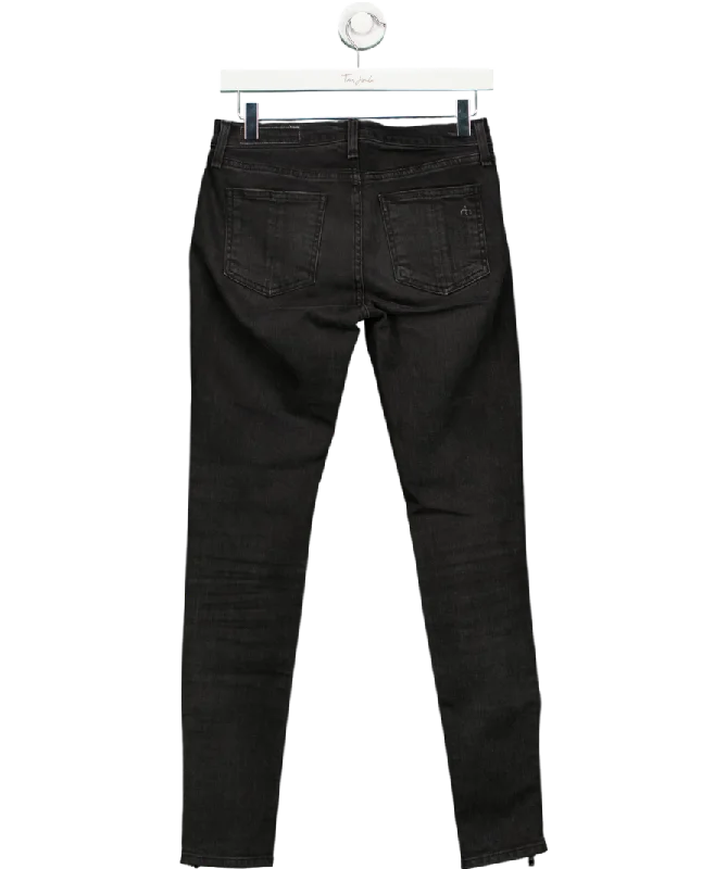 Slim-fit dark straight jeans for polished looks -Rag & Bone Black Flexi Nina Skinny Jean W28