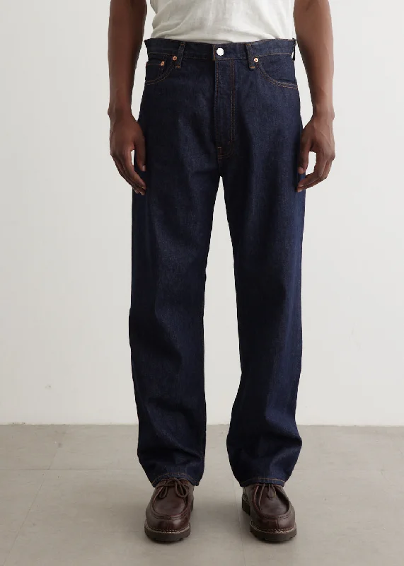 Quick-dry cargo pants for fishing trip practicality -Model 66 1966's Standard Denim Pants