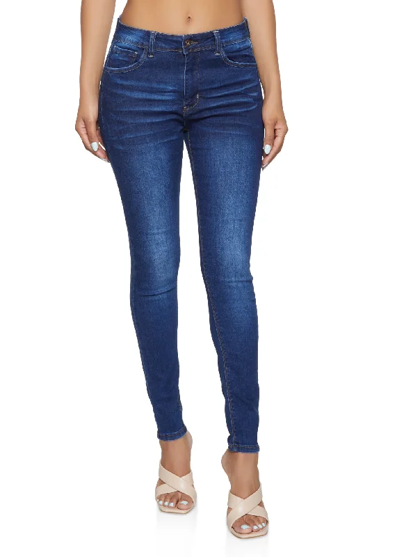 Zipper Fly Jeans for Convenience -WAX Whiskered Jeans