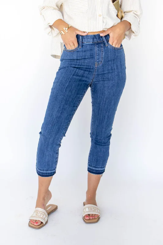 Birthday Jeans for Celebration -Catalina Cove Pull-on Capri Judy Blue Jeans