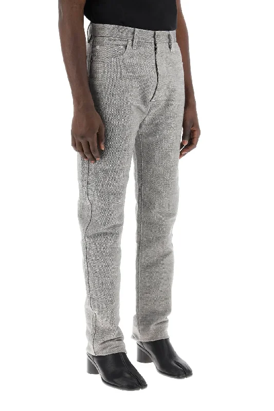 High-performance workout pants for marathon training days -Maison margiela five-pocket trousers in mélange effect canvas