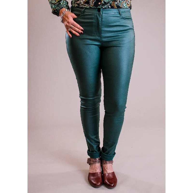 High-rise straight jeans for retro silhouette charm -Soya Concept Woven Pant in Vegan Leather