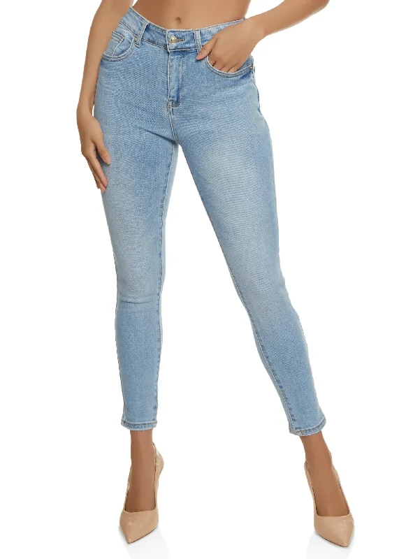 Cycling Jeans for Biking -WAX Cropped High Rise Skinny Jeans