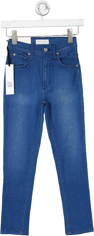 Medium wash straight jeans for neutral pairing -James Jeans Blue High Rise Skinny Crop Jeans BNWT W24