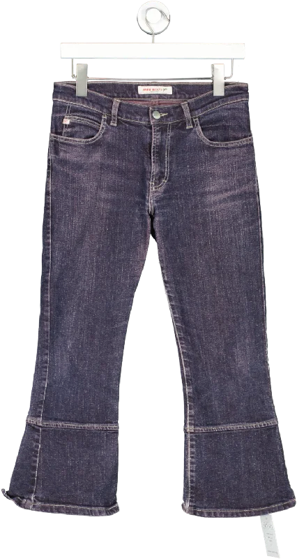 Rugged straight jeans for tough outdoor wear -Miss Sixty Blue Purple Wash Boot Cut Hem Jeans UK 6