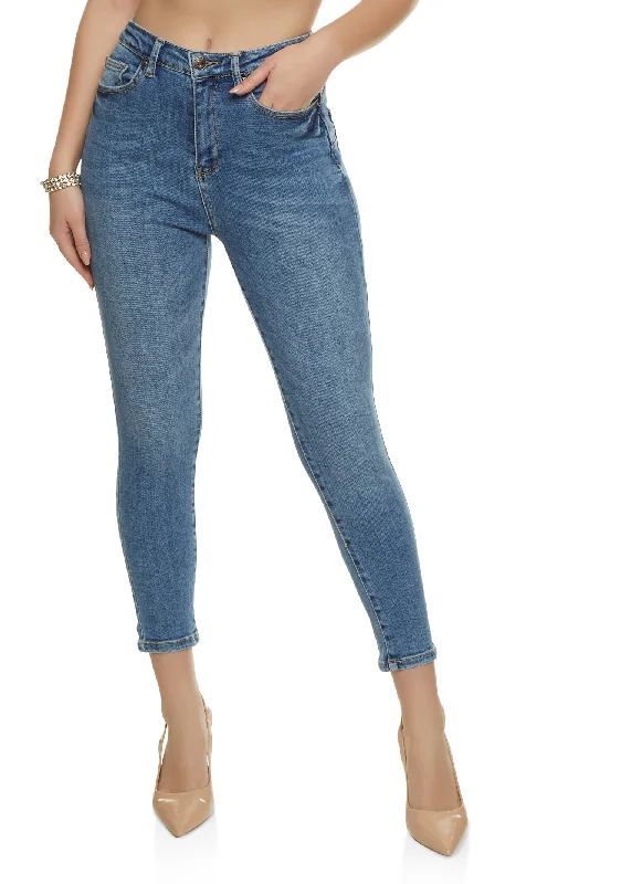 Wedding Jeans for Casual -WAX Whiskered Cropped Skinny Jeans