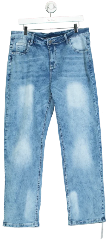 Relaxed fit straight jeans for ultimate comfort -Light Blue Jeans UK 2XL