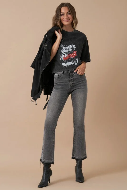 Patchwork Jeans for Bohemian -HIGH RISE CROP BOOT DENIM