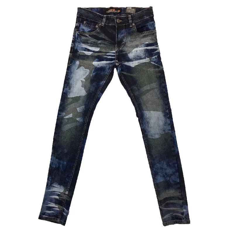 School Jeans for Uniform -Copper Rivet Blue Camo Jean