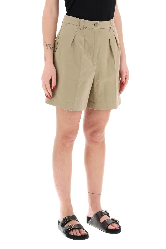 Classic cargo shorts for men with multi-pocket design for carrying essentials on-the-go-A.p.c. cotton and linen nola shorts for