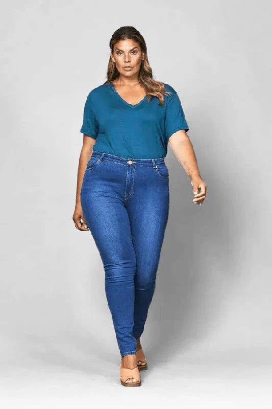 White Jeans for Fresh Look -Jacqui Vintage Blue Jean