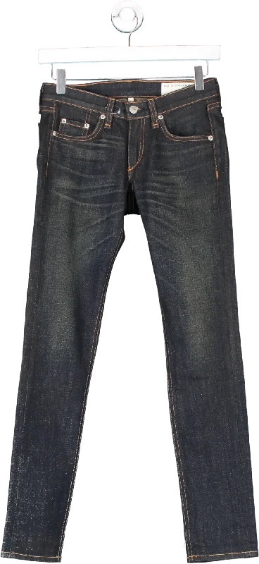 Affordable straight jeans for budget-friendly wardrobes -Rag & Bone Grey Dre Skinny Boyfriend Jeans, Charing W23