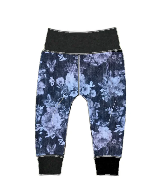 Office Jeans for Professional -Scratched Floral Pants