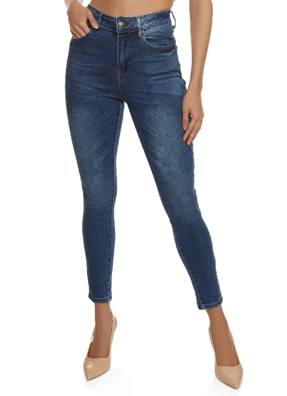 Fishing Jeans for Water -WAX Cropped High Rise Skinny Jeans