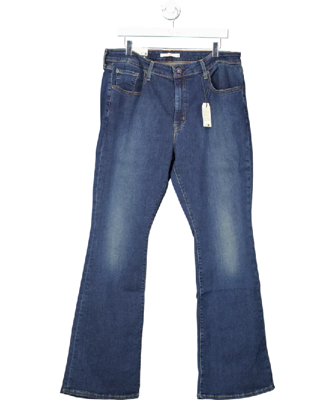 Vintage wash straight jeans for retro fashion vibes -levis Blue 726 Flare Jeans W34