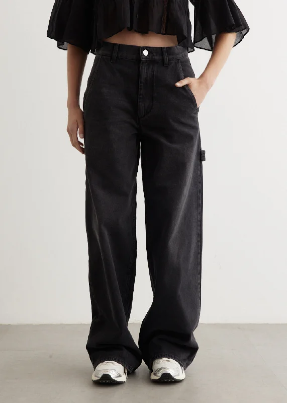 Durable canvas pants for heavy-duty work use -Solene Pants