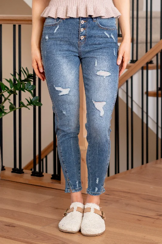 Christmas Jeans for Seasonal -Ellington Button Fly High Rise Skinny