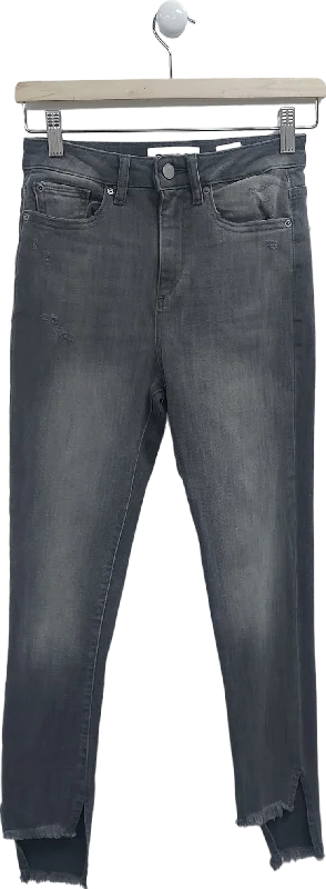 Heavy-duty straight jeans for outdoor work tasks -DL1961 Grey Chrissy Trimtone Skinny Jeans W24