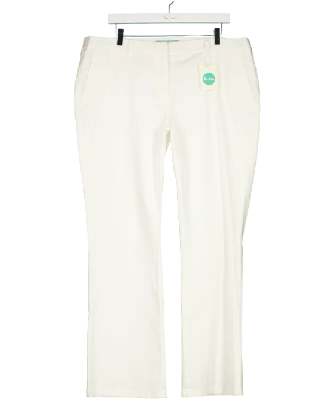 Tailored dark straight jeans for sharp outfits -Boden White Bootleg Jeans UK 18