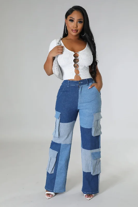 Vintage wash straight jeans for retro cool -Patching It Up Jeans