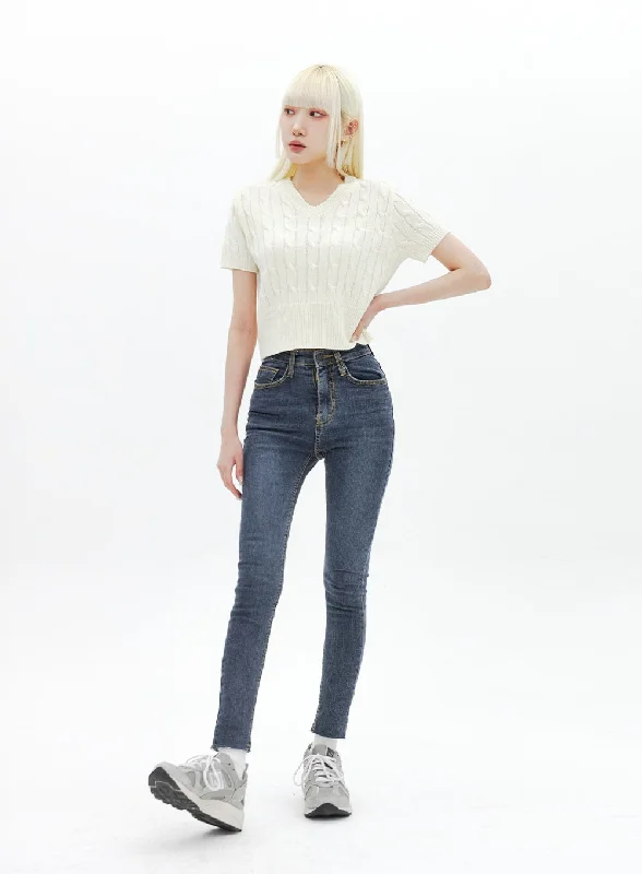 Rolled Shorts Jeans for Style -Skinny Ankle Jeans BA321