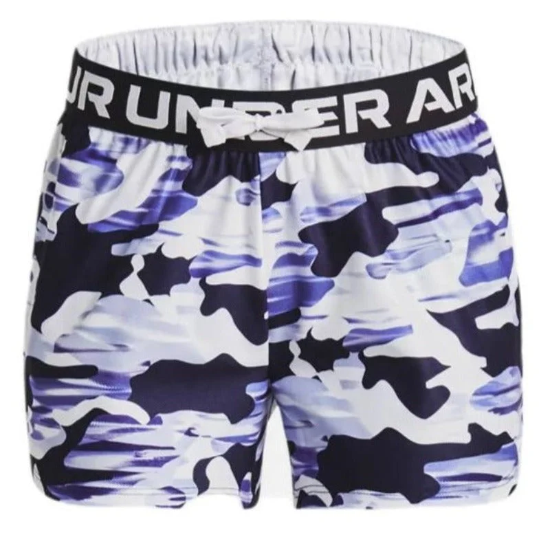 Trendy striped shorts for men with a contemporary pattern for a modern fashion statement-Under Armour Girls' UA Play Up Printed Shorts