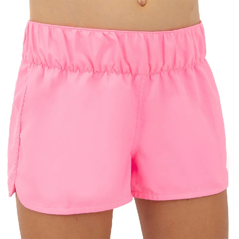 High-rise shorts for women with soft fabrics for a comfortable, stylish fit-GIRL'S SURF SWIMSHORTS KINA 100