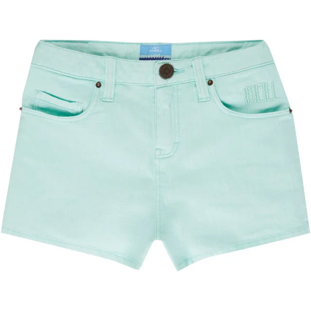 Comfortable denim shorts for men with a relaxed, laid-back fit for summer-Oneill Girls' Lifestyle 9A7570-5201 Cali Palm Shorts