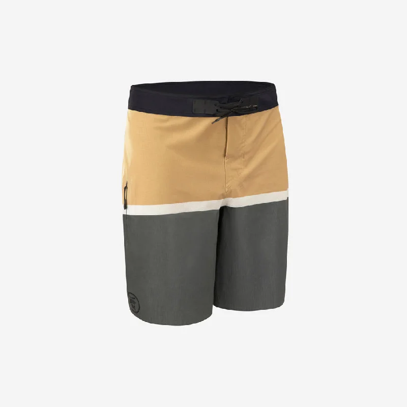 Casual chino shorts for men with a slim fit for a modern, polished look-Surfing Boardshorts - Standard 900 Flat Belt - DUDE KHAKI