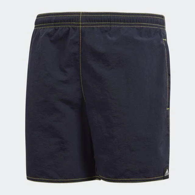 Comfortable denim shorts for women with a vintage fit and frayed hems for a laid-back look-Adidas Boys' Swim Solid Swim Shorts