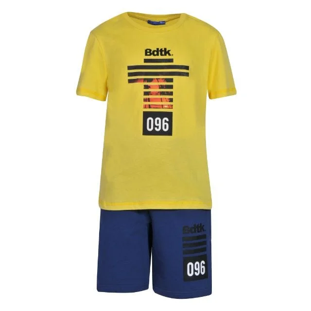 Best summer shorts for women with stylish cuts and bright colors for a fun vibe-Bodytalk Boys’ t-shirt set with long shorts  Lemon 754799-00720