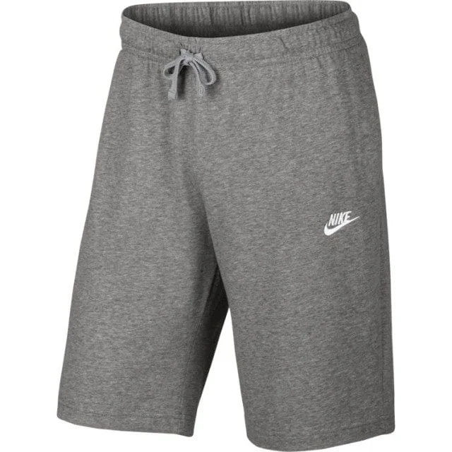 Best men's shorts for summer with lightweight and breathable fabrics-Nike Men's Lifestyle 804419-063 Club Shorts Jersey Grey