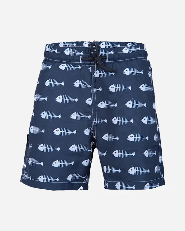 Stylish cargo shorts for men with multiple pockets and functional designs-Top Ten Boys Beach Swim Shorts Navy/White 1152