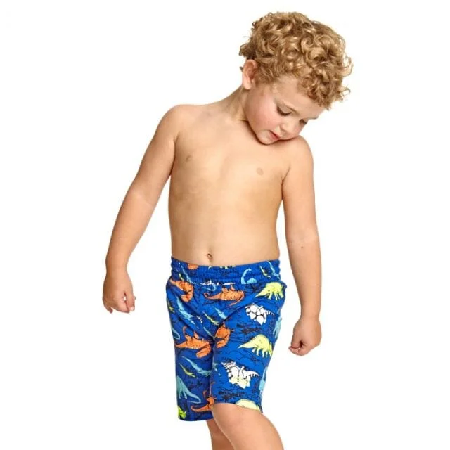 Stylish summer shorts for women with fun prints and comfortable waistbands-Zoggs Dino Land Watershorts Boys Beach Swim Short Blue/Multicolor 6009200