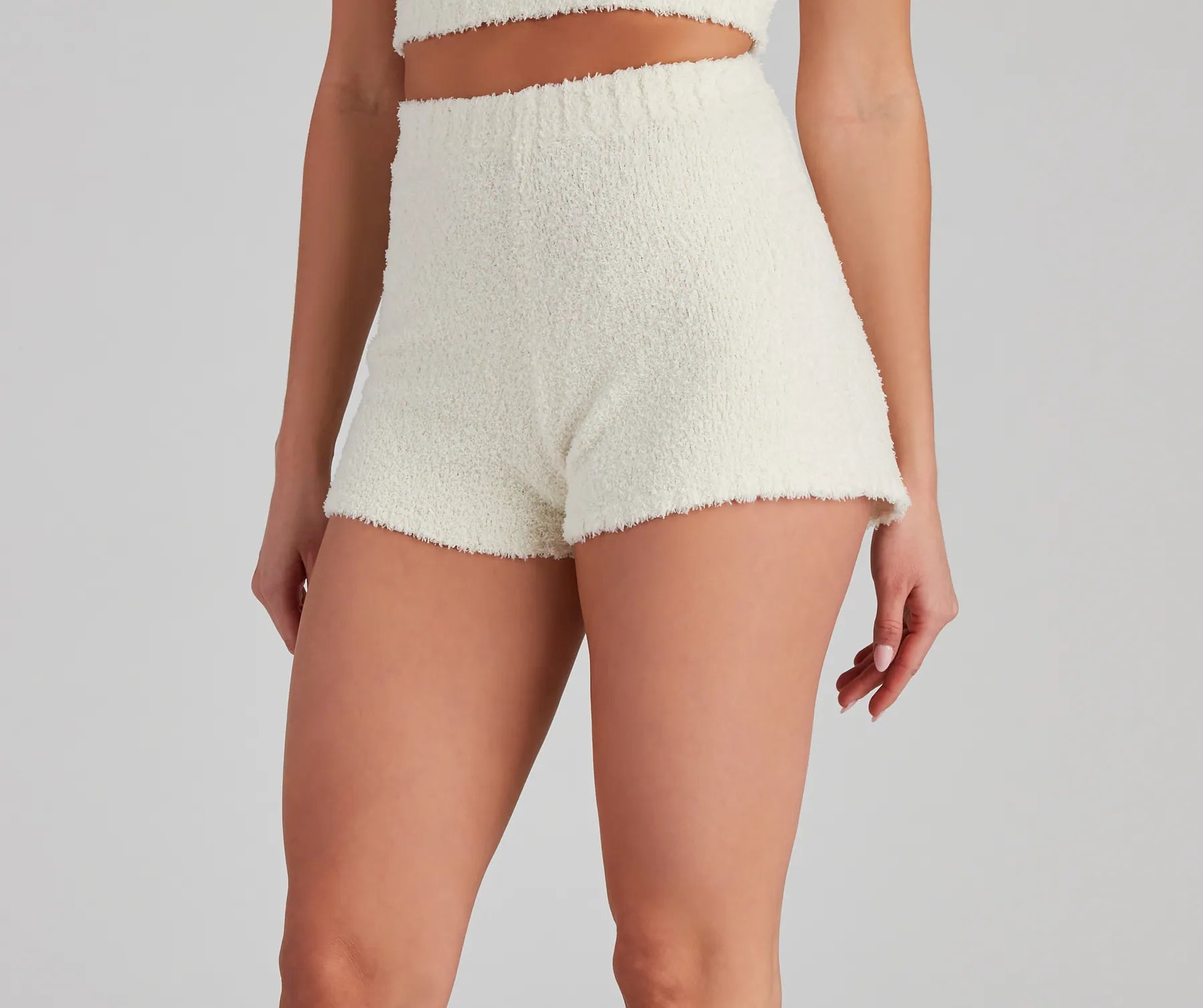 High-waisted shorts for women with flattering cuts and trendy designs-Forever Cozy Chenille Pajama Shorts